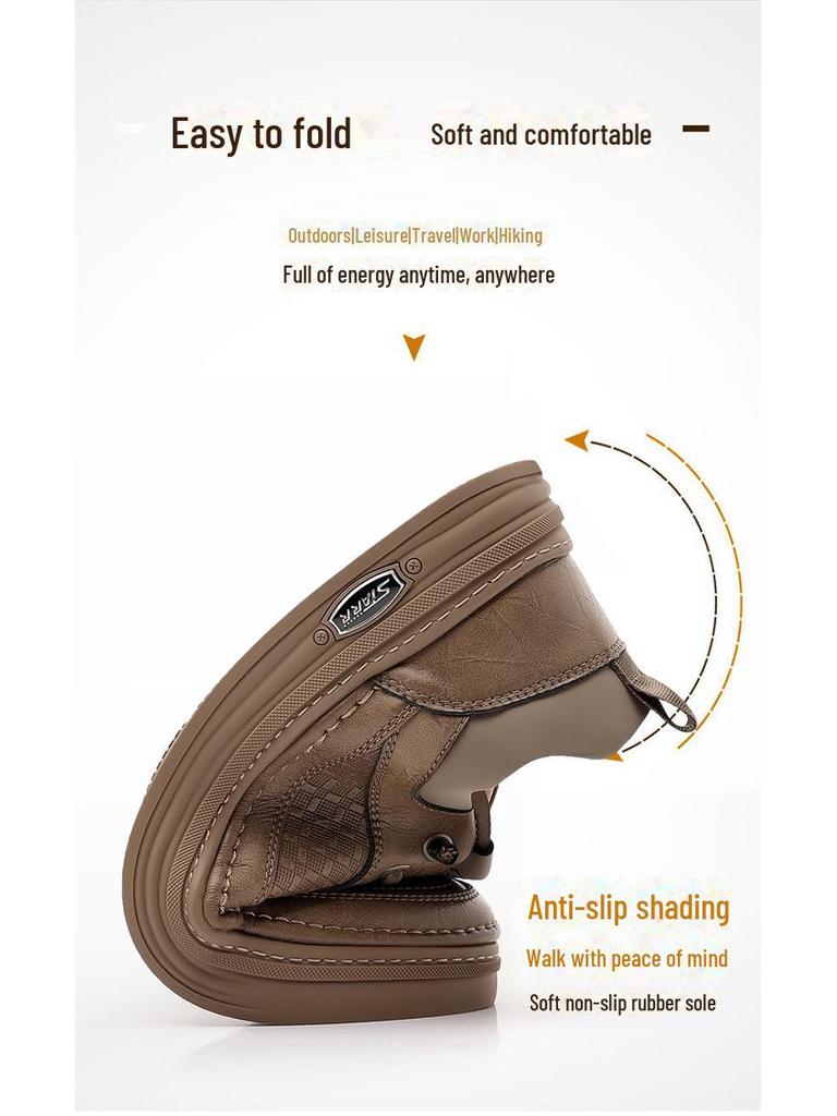 Мужские модные кожаные кроссовки с мягкой подошвой 2024 года — универсальная повседневная обувь на весну и осень