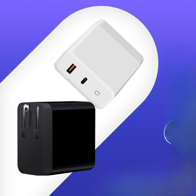 40 Вт Зарядное устройство на основе азида галлия (США) 1C1A Многопротокольное PD20 Вт+QC3.0 Двухпортовое PPS Независимая быстрая зарядка