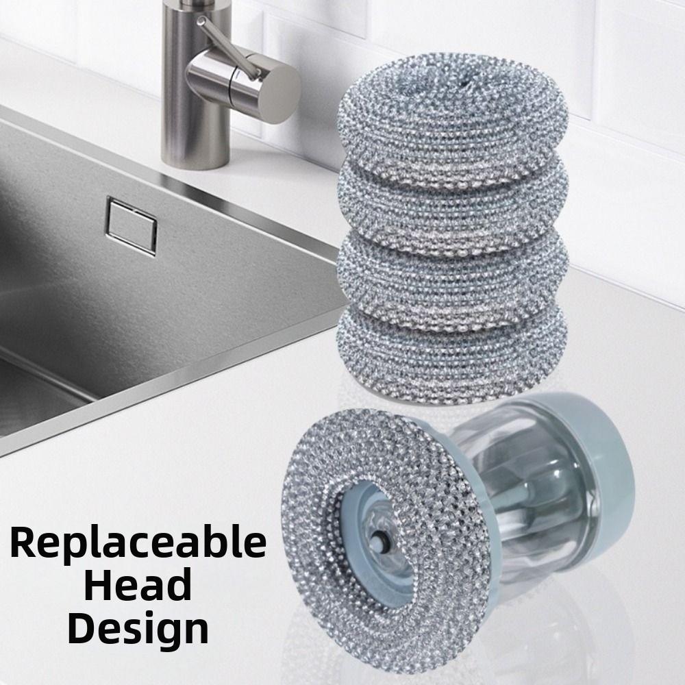 Plastic Soap Dispensing Dish Brush Soft Foam Household Cleaning Tools Kitchen Cleaning
