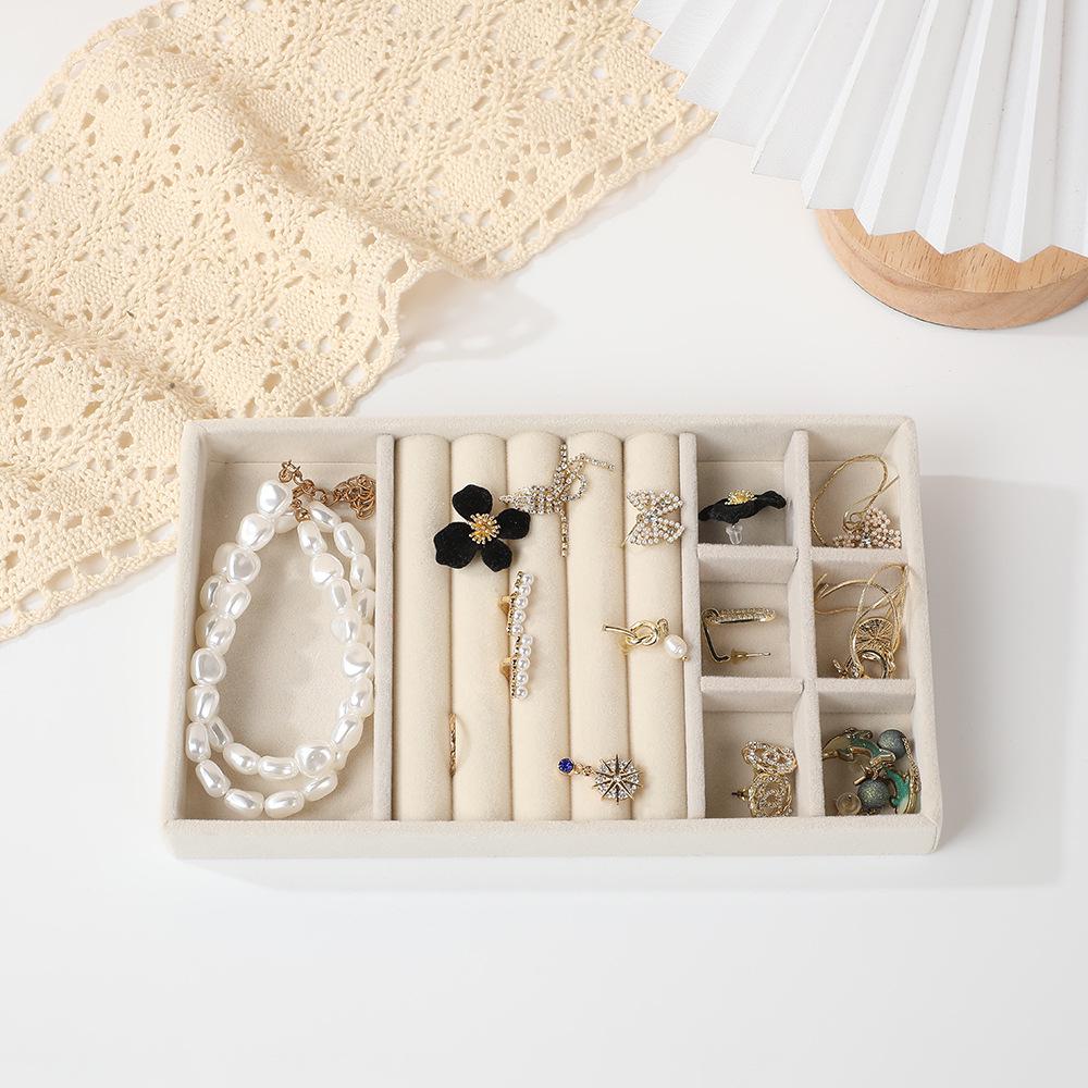 Multi-Style Plush Jewelry Storage Box with Drawers