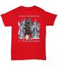 Russian Merry Christmas Design Santa Claus Snegurka Wish Art TShirt New 100 Cotton Short Sleeve ONeck Casual Unisexs Tshirt
