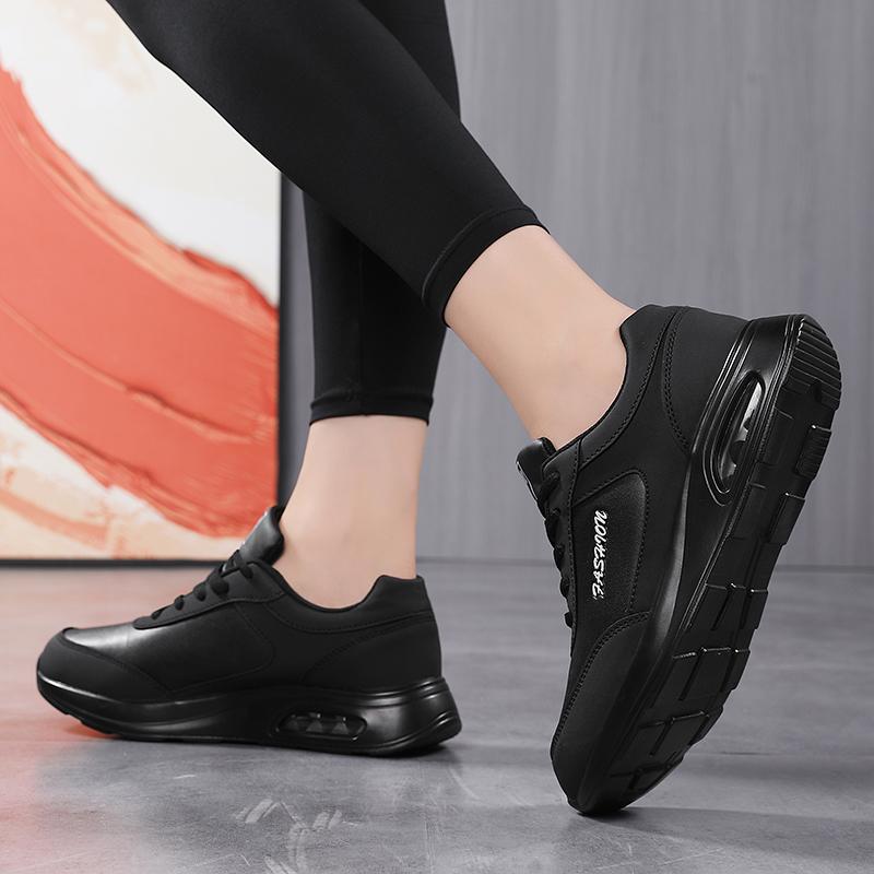 Women’s Black Running Sneakers Casual Sport Shoes Lightweight Jogging Shoes Over Sized