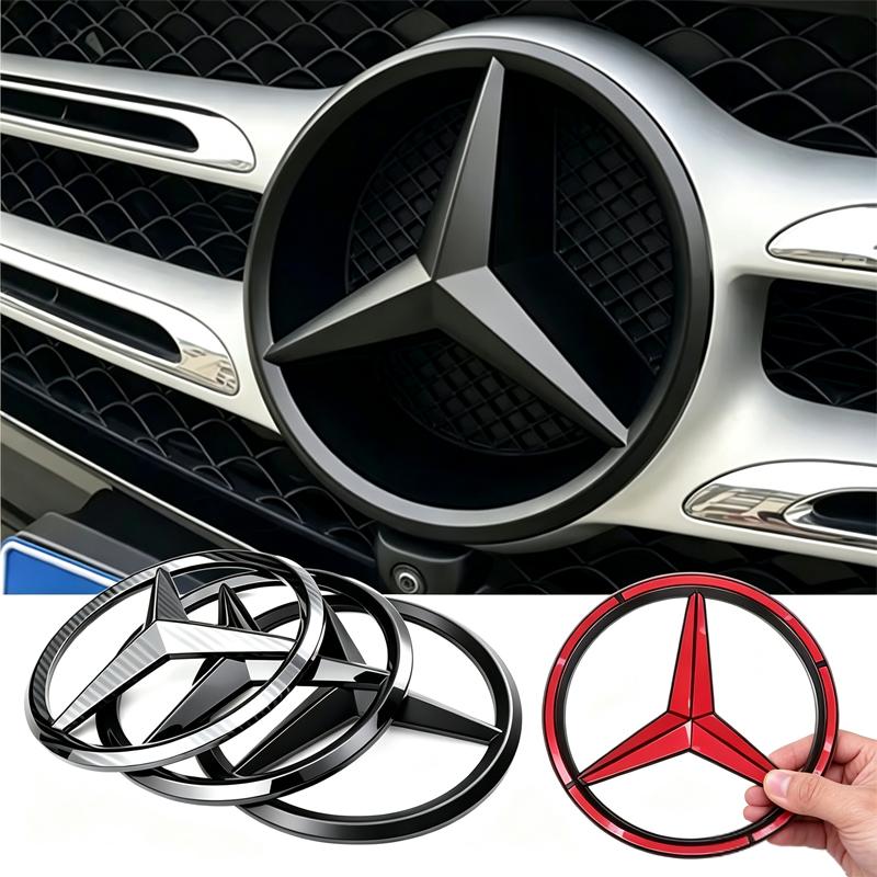 3D Car Front Hood Emblem Bonnet Sticker Rear Trunk Badge Decal For Mercedes Benz AMG E S C A B Class GLE GLS CLA CLE GLC CLS GLA BJ1