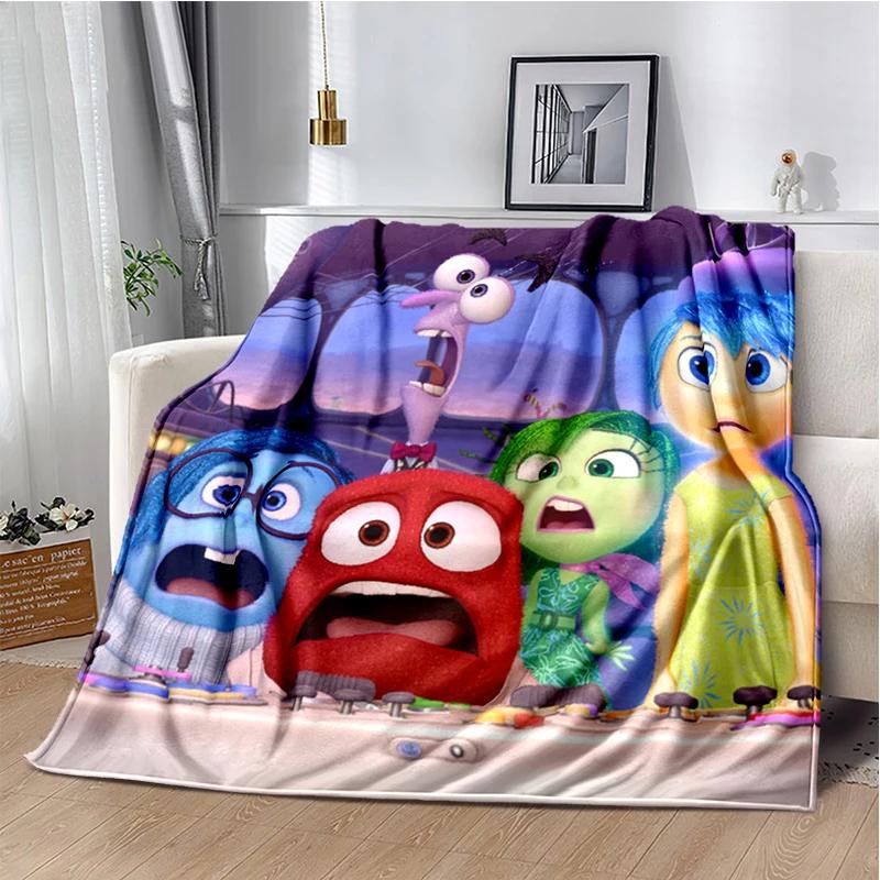 Новое мультяшное одеяло Inside Out Радость Грусть, Мягкое плед-покрывало для дома, спальни, кровати, дивана, пикника, путешествий, Детское