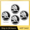 Car Sticker 2025 Hot 10mm Car Remote Key Sticker Aluminum Emblem Decal For Skoda Octavia Kodiaq Fabia Superb Rapid Kamiq Karoq D