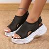 Fashion 2024 Hot Selling New Versatile Women's Shoes Summer Thick Sole Mesh Fashion Casual Hollow Fish Mouth Sandals Sandals Women