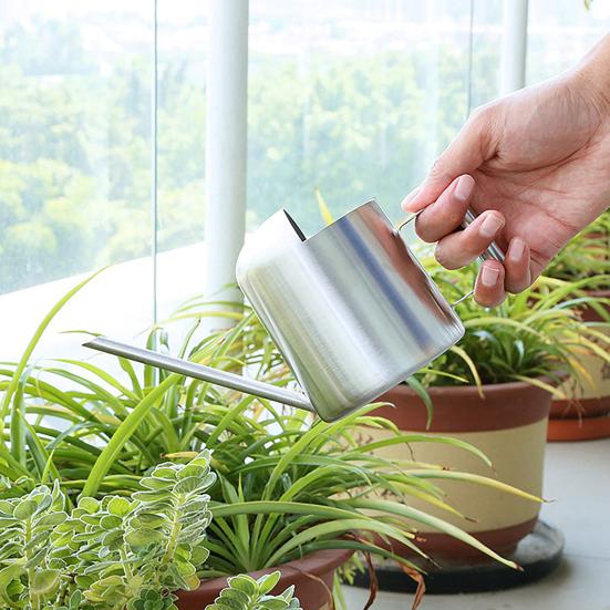 10 унций/300 мл мини-лейка из нержавеющей стали с длинным носиком для опрыскивания горшечных растений, маленькая лейка для комнатных уличных цветов, суккулентов, садовая лейка