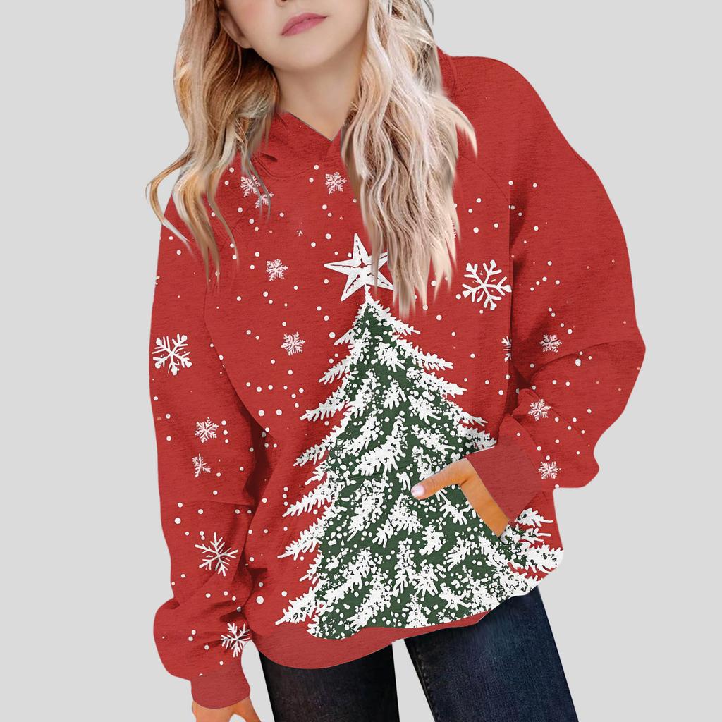 Детская толстовка для девочек, градиентный цвет, длинный рукав, капюшон, карман, толстовка