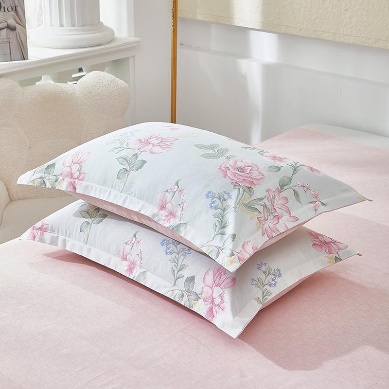 100% Cotton Twill Pillowcase Set - 2 Pieces, 48x74cm, Suitable for Single Student Dormitory.