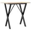 VidaXL Table à Manger Cadre en X, Table à Dîner, Table de Repas Cuisine Restaurant Intérieur, 80x50x75 cm Bois de Pin Massif 3282694
