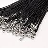 3Pc DIY Vintage Black Wax String Necklace Fashion Pendant Unisex Necklace Accessories