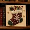Christmas Faux Pearl Painting Kit DIY Art Kit, Beads Craft for Festive Wall Decor Making Adults, Beginners, Cute Santa Tree Elk Gem Bead Home