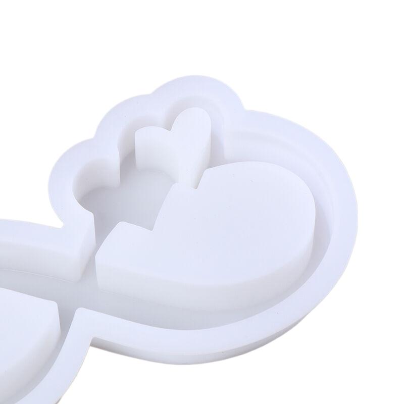 Полая гипсовая форма для украшения «Любовь» своими руками, ленточная свеча в форме сердца, гипсовая силиконовая форма, подарок на День святого Валентина, домашний декор