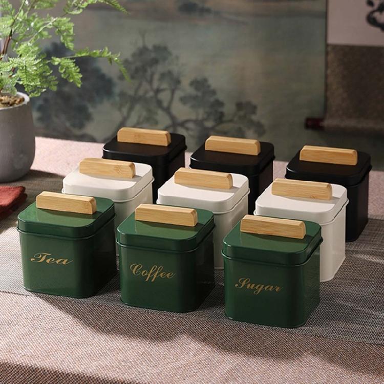 Бамбуковая крышка, банка для кофейных зерен, рассыпного чая и конфет, контейнер для хранения продуктов, банка, кухонный органайзер
