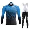 Long Sleeve Cycling Jersey Set Quick Dry Performance Bike Road Team Wear