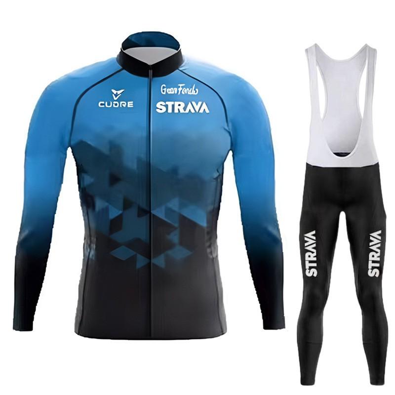 Long Sleeve Cycling Jersey Set Quick Dry Performance Bike Road Team Wear