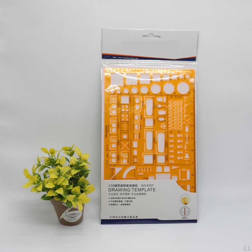 House , Interior Design and Furniture Templates, Drafting Ruler Shapes for Architecture