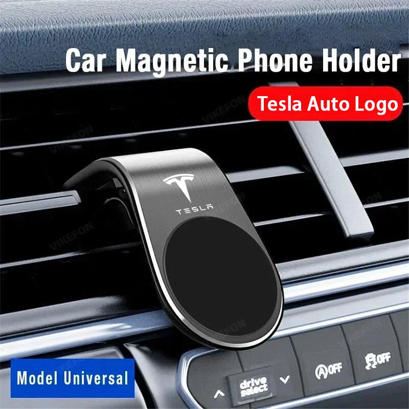 SGJPH1 Magnetic Car Phone Holder Air Vent Auto Cellphone GPS Universal For Tesla Model 3 Y S X Coil Bonina Cybertruck Juguete Roadster