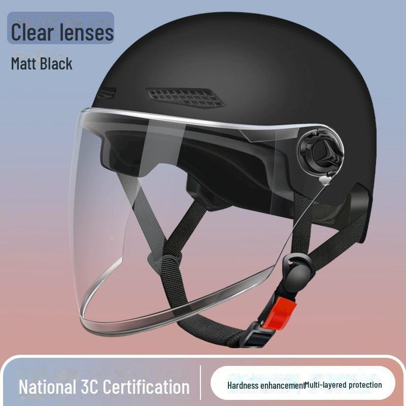 Universal Electric Bike Helmet: 3C Certified, All-Season, Unisex Half Helmet for Motorcycle Safety