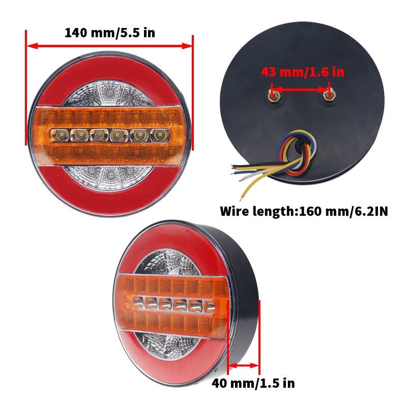 1/2/4 шт. 12 В 24 В светодиодный прицеп грузовик задний фонарь задний фонарь стоп-сигналы заднего хода автомобиль лодка автобус караван течет указатель поворота лампа