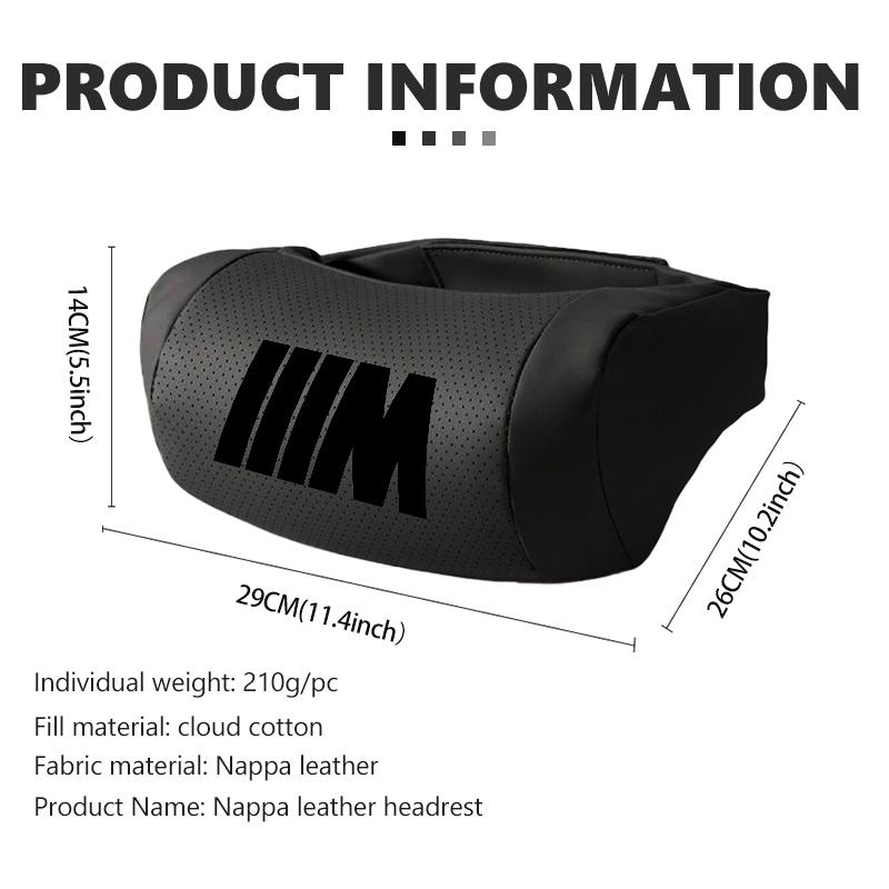 OOYR4 Car Neck Pillow Protector Seat Headrest Soft Neck Cushion Support For BMW X1 X2 X3 X4 X5 X6 F49 F39 F25 G01 F16 G06 G07 F25 F30