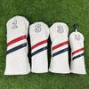 PU Leather Golf Club Protector Digital Label Wood Headcover Golf Head Cover  Fairway Driver