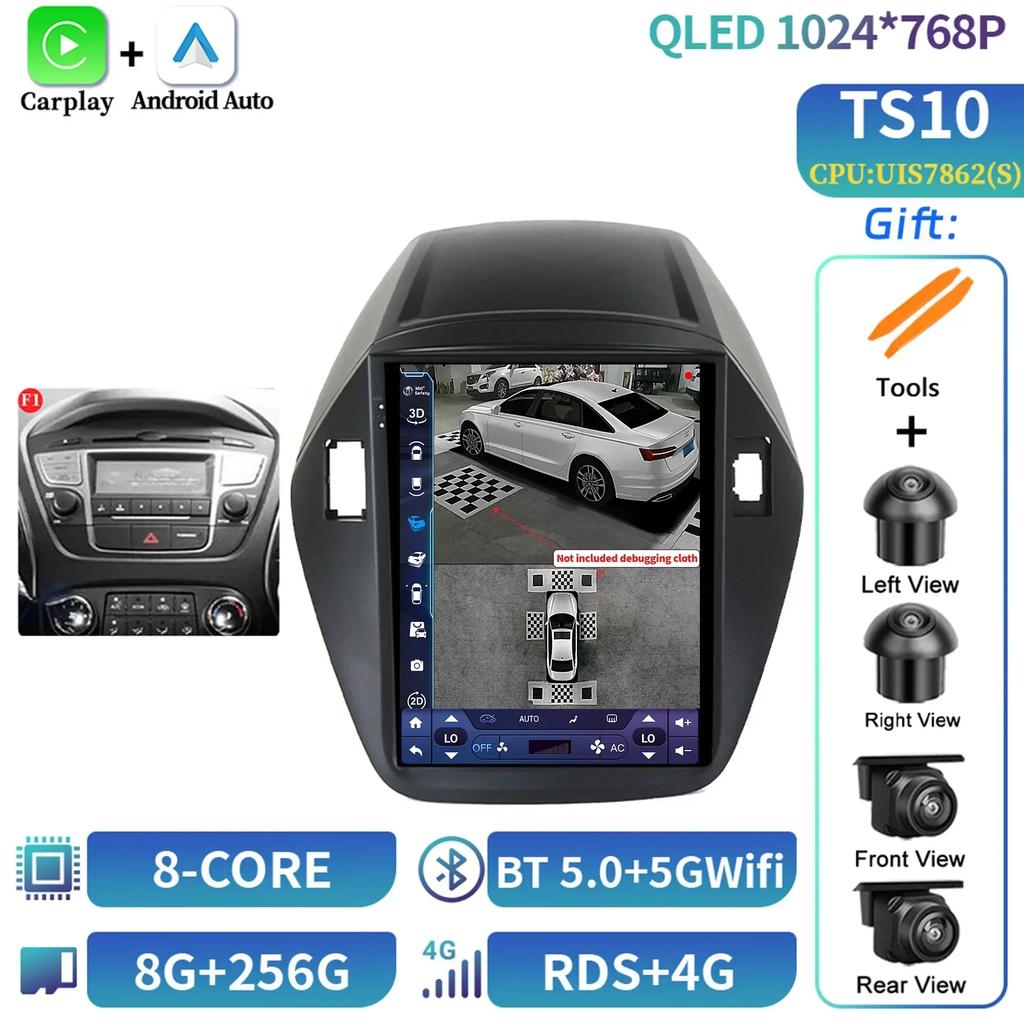 9,7" для Hyundai Tucson IX35 2009-2015 Автомобильный Радио Мультимедиа Навигация Беспроводной CarPlay 4G GPS Центральный Android Мультимедиа Экран