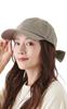 Valeria Back Ribbon Solid Suitable for and Outdoor Gray Women's Cap, Low-Profile, Color, Adjustable, Running, Training, Activities,