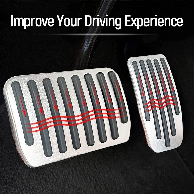 For Tesla Model 3 Y Highland 2024 2023 2022 Foot Pedals Cover Accesories Aluminum Alloy Accelerator Gas Fuel Brake Rest Pads Mat