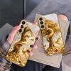 Золотой Дракон Сворачивается Для Samsung Galaxy S20 FE S21 S22 S23 Plus S24 Ultra S25Ultra S21+ S9+ S22Plus Золотой стеклянный чехол для телефона