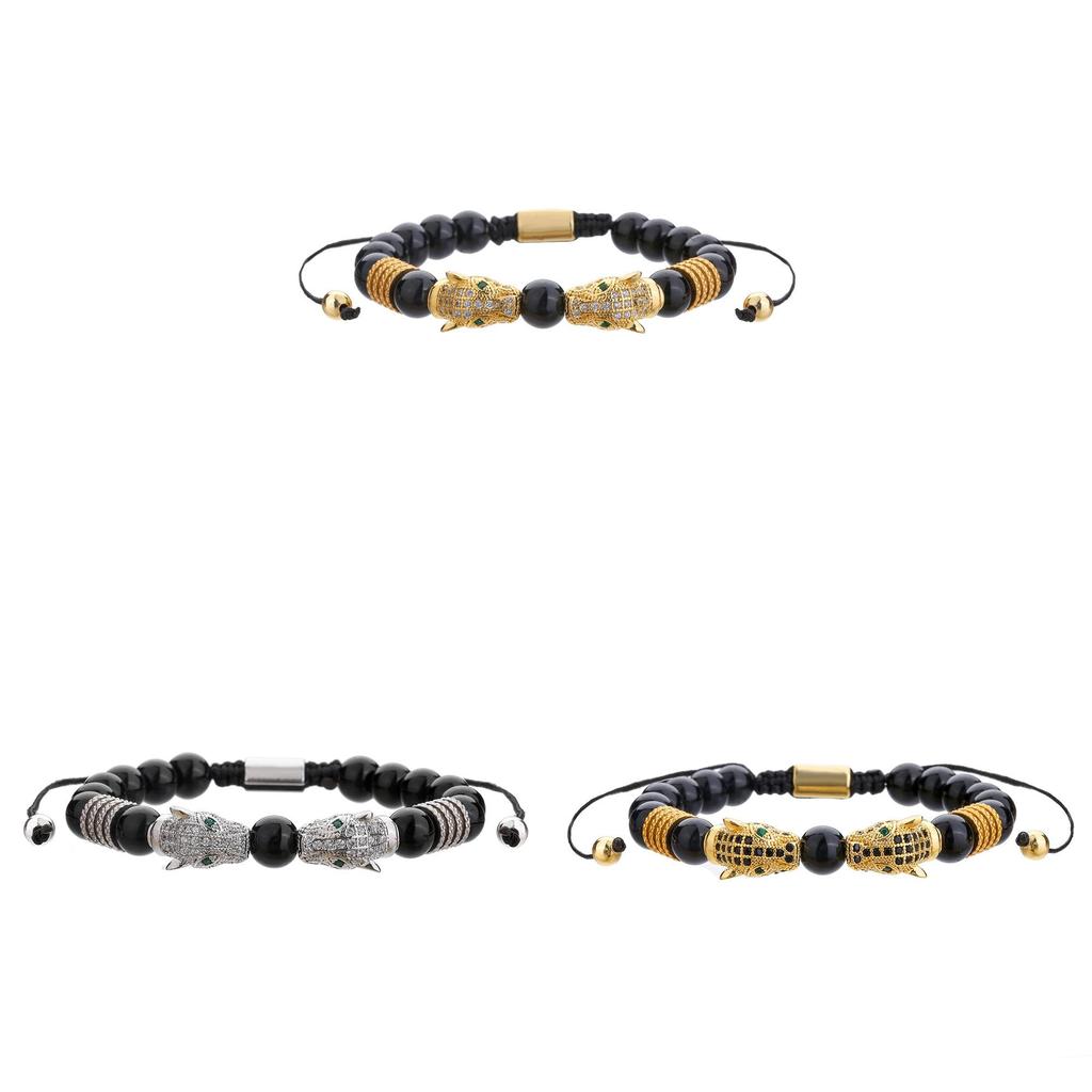 Geometric Adjustable Bracelet With Zircon Stones For Men And Women Gift