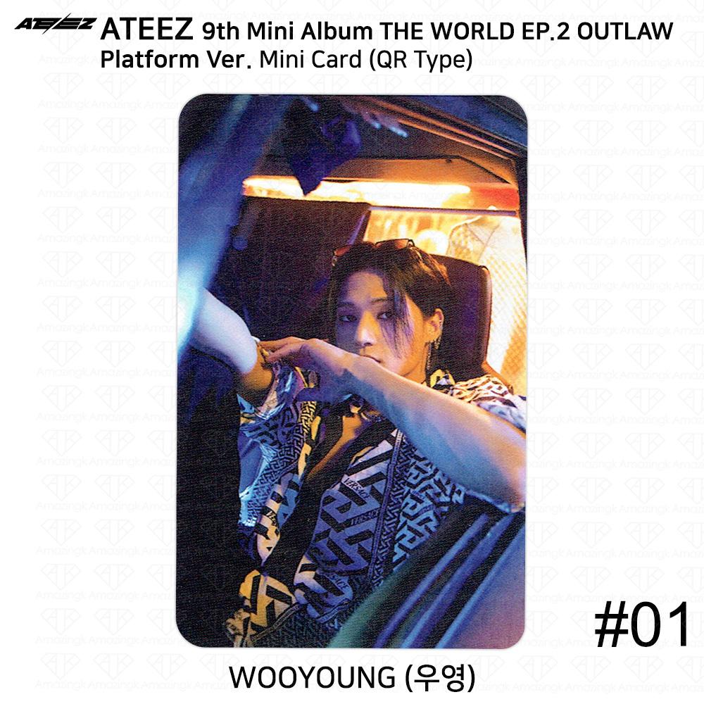 ATEEZ 9-й мини-альбом THE WORLD EP.2 OUTLAW Platform Ver QR Фотокарточка Изображение карты