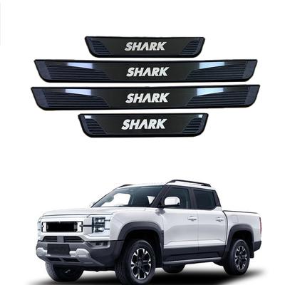 Для BYD Shark 6 2024 2025 Автомобильные накладки на пороги, защитные накладки на педали, декоративные аксессуары, защитная накладка на порог, автомобильные наклейки