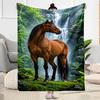 Horse Blanket Warmthful Decor Great for Couch Office Chair Bedding for All Seasons Stylish Decor Gifts For Family Or Friends