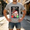 Vintage Funny Christmas Tee Pig Face Santa Hat Call Print Men Women Cotton Short Sleeve Streetwear  Oversized Tee Y2k Clothes