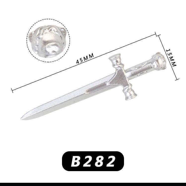 Минифигурка средневекового рыцаря: Фонтан, Рапира, Совместимый с кубиками LEGO