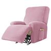Soft Velvet Recliner Sofa Cover Spandex Stretch Home Decor Single Sofa Covers With Pocket Furniture Protector Solid Color Fabric