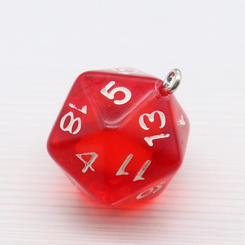 Набор из 20 прозрачных игральных костей: Однотонные, многофункциональные аксессуары для брелоков, сережек и проектов «сделай сам»