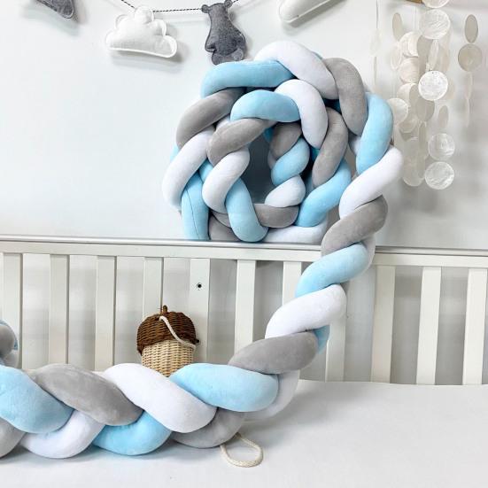 Подушка-шар с узлом, плетеный бампер для детской кроватки, европейский вязаный чехол для детской кроватки