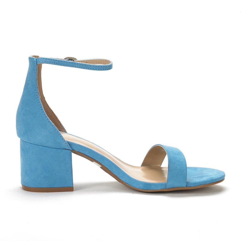 LOSLANDIFEN Женские сандалии с открытым носком на толстом среднем высоком каблуке, повседневные женские сандалии, черные, телесные, универсальные женские туфли