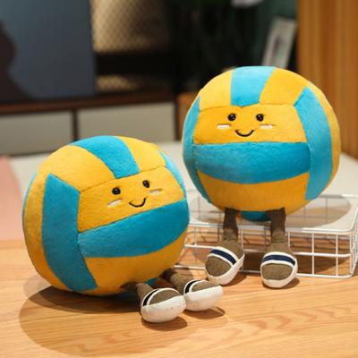 Мультяшная волейбольная плюшевая игрушка, двуногий спортивный мяч, плюшевая подушка, мягкий мяч, кукла, украшение для спальни, домашнего офиса, дети