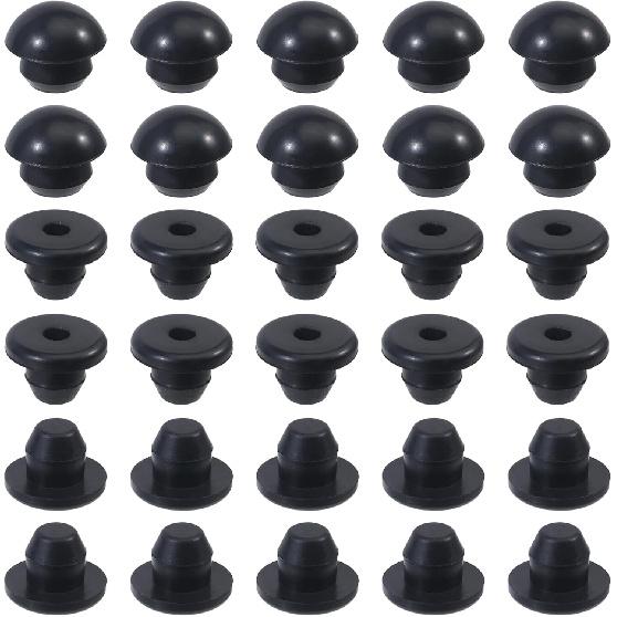 30Pcs Floor Bottle Jack Oil Filler Plug 9mm Horizontal Rubber Filler Bung Jack Oil Plugs Hydraulic Filler Bung for Oil Reservoir Fill Hole Floor