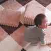 Plush Puzzle Carpet Interlocking Floor Mat DIY Non-Slip Carpet Tiles Baby Playmat for Living Rooms Bedroom Playroom Children's Rooms