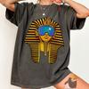 Egyptian Pharaoh Shirt Comfort Colors® Vintage Clothing Gift Cobra Sunglasses Multicolored Streetwear Illustration Artwork