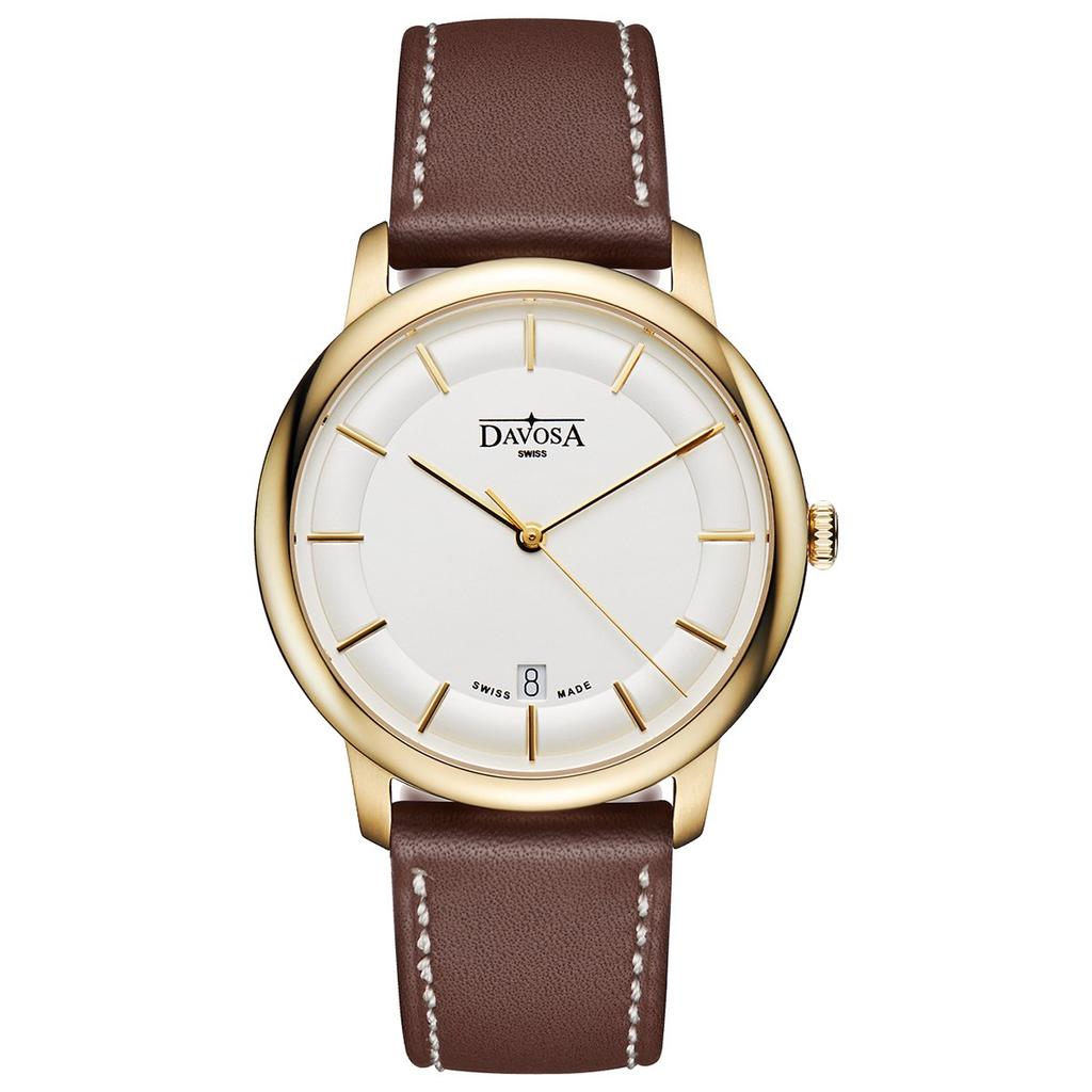 Watch 3 Hand Date Amaranto Swiss Made Brown [Davosa] 162.481.15 Men's