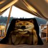 1pc Shiba Inu Love Print Outdoor Blanket, Lightweight Polyester,