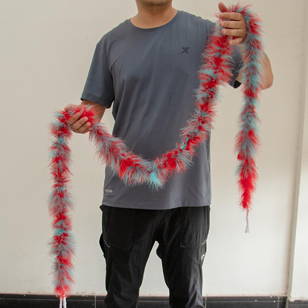 2Meters Colorful Marabou Turkey Feathers Boa 20G High Quality Plumes Shawl For Home Party Wedding Dress Decoration Feather Scarf