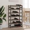 VidaXL Bottle Rack for 42 Bottles Grey Wood Solid Pine 373381