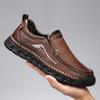 FashionGenuine Leather Walking Shoes Fashion Comfortable Men's Casual Driving Shoes Handmade Male Slip On Flats New Breathable Loafers