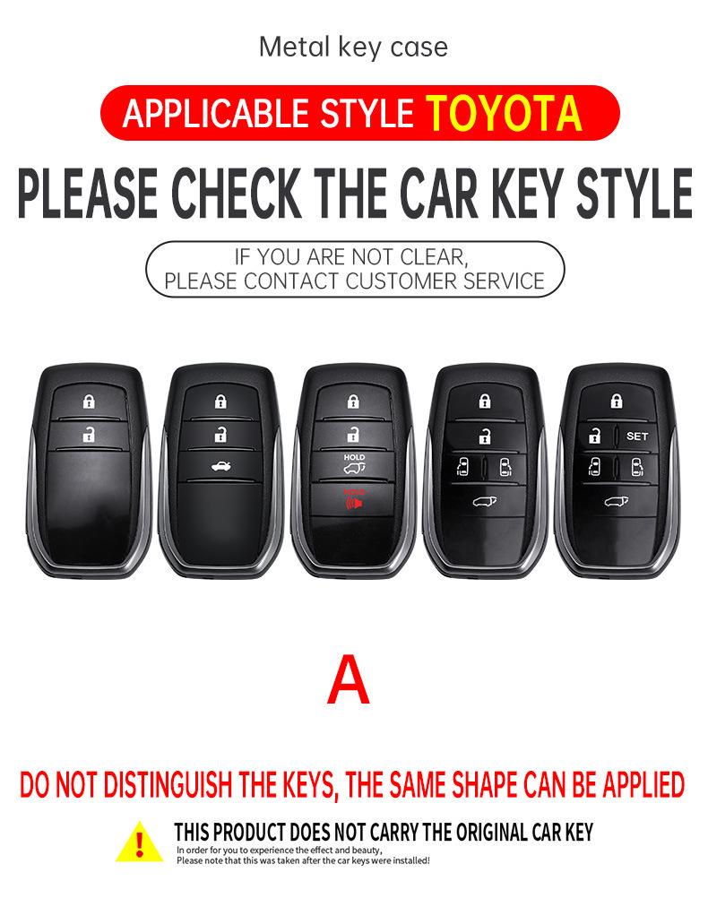 Чехол для ключа Toyota для Corolla, Camry, Levin, RAV4, Avalon, IZOA, CHR, Highlander - Дизайн с кнопкой-защелкой